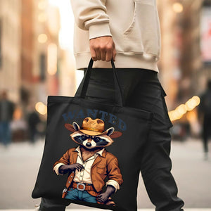 Wanted Retro Tote Bag with vintage old west poster design