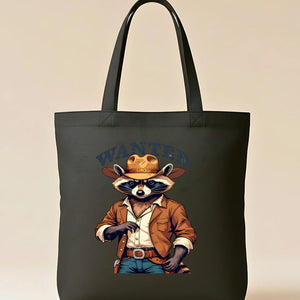 Wanted Retro Tote Bag with vintage old west poster design