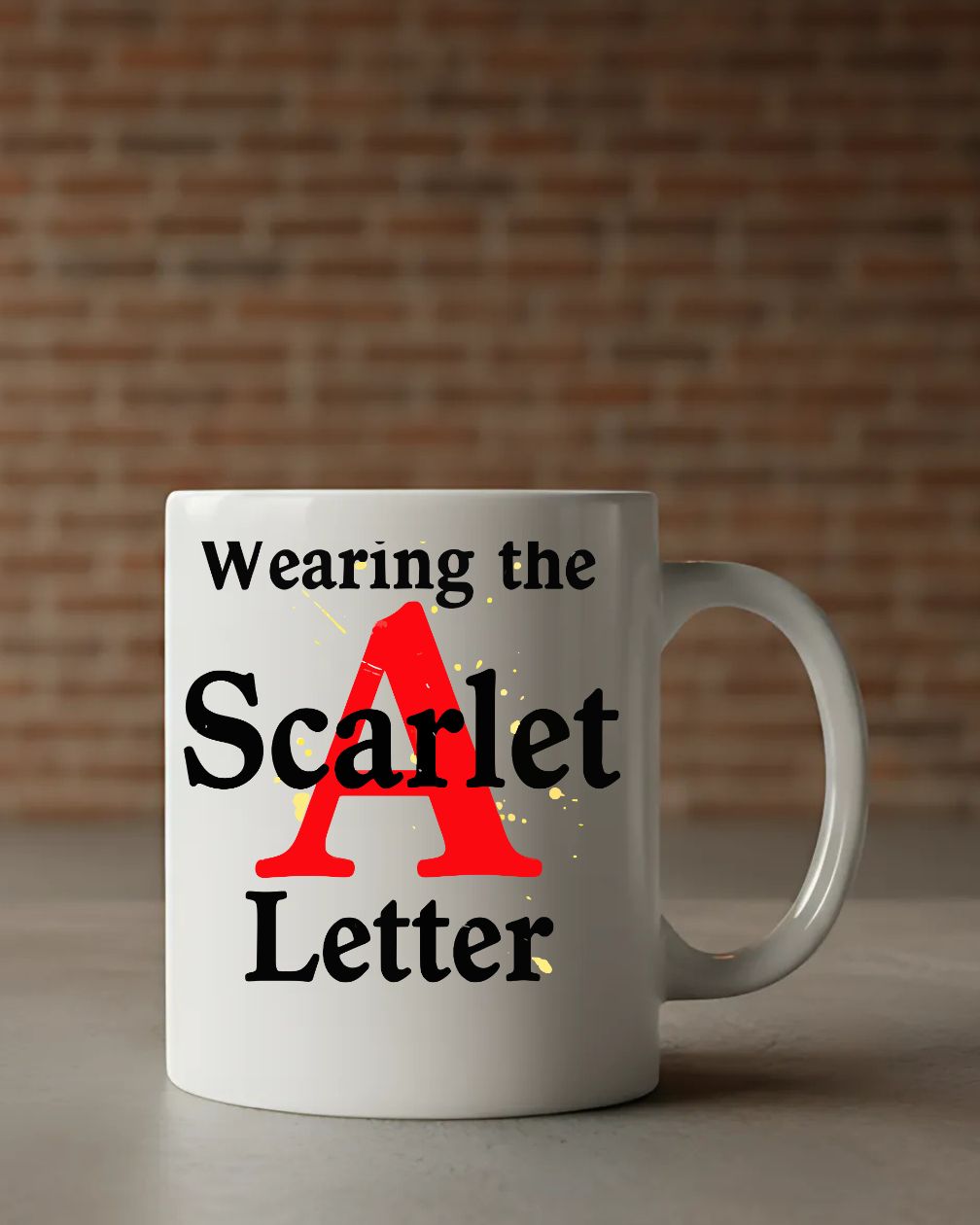 “Wearing Scarlet A Letter embroidered typographical cap bold design