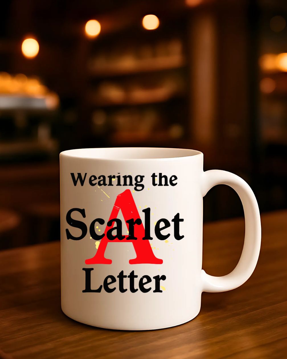 “Wearing Scarlet A Letter embroidered typographical cap bold design