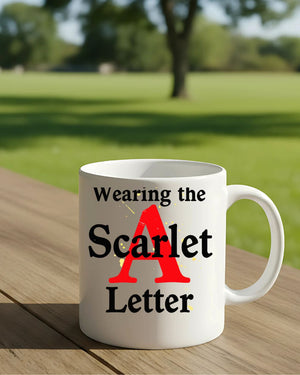 “Wearing Scarlet A Letter embroidered typographical cap bold design