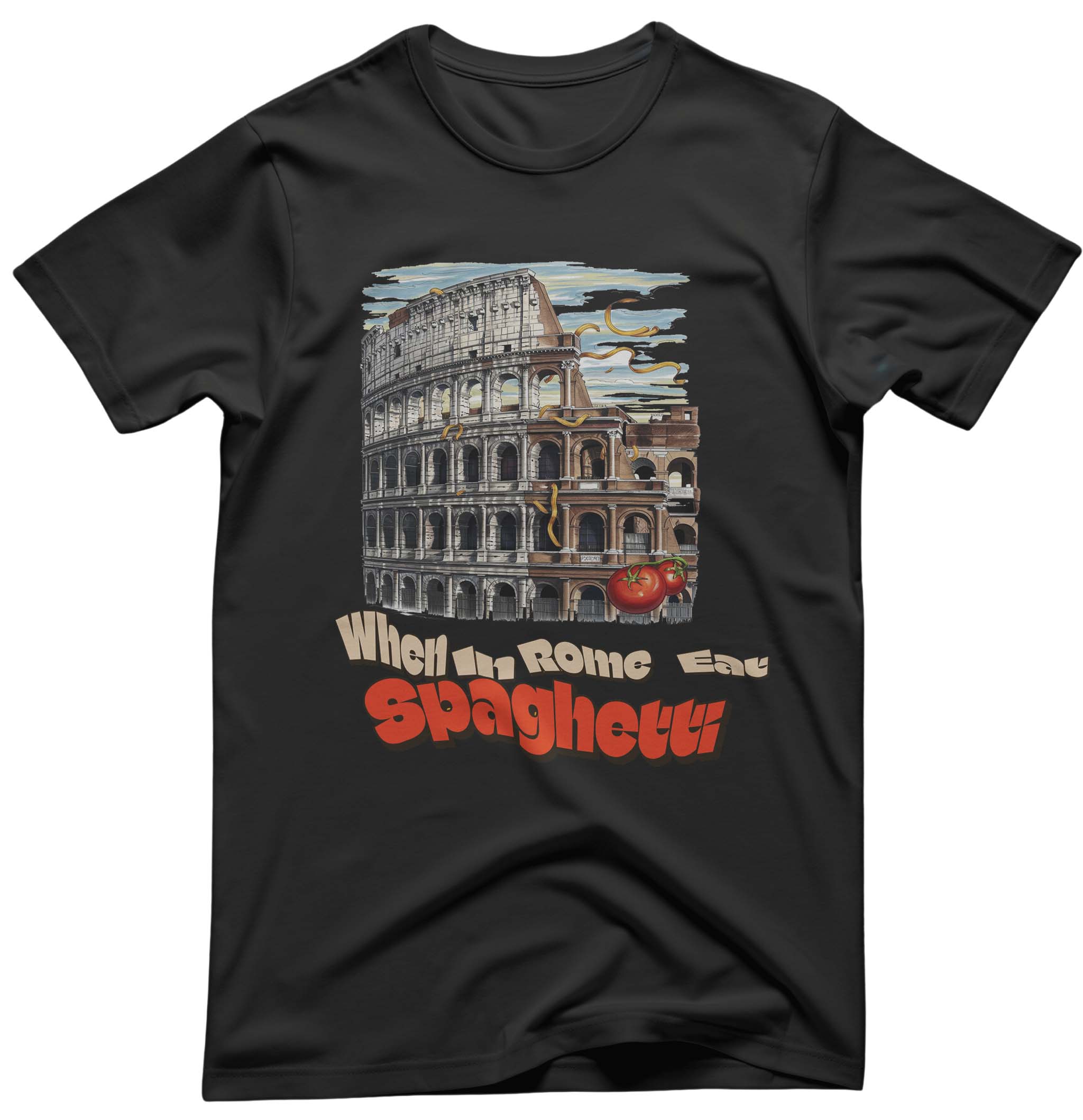 Memez Store Unisex Tee - When in Rome Eat Spaghetti