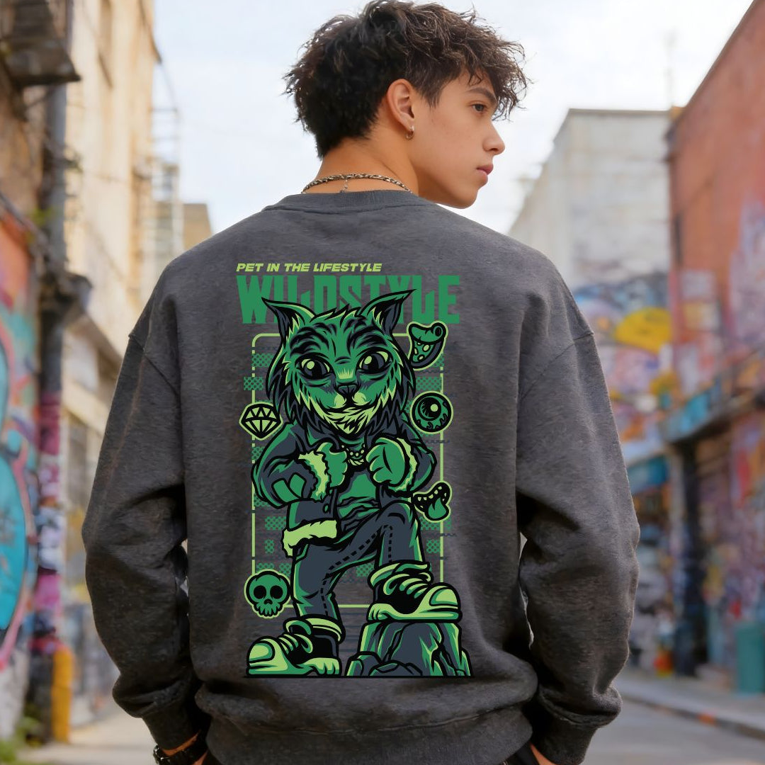 Bold urban graphic unisex crewneck sweatshirt