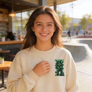 Bold urban graphic unisex crewneck sweatshirt