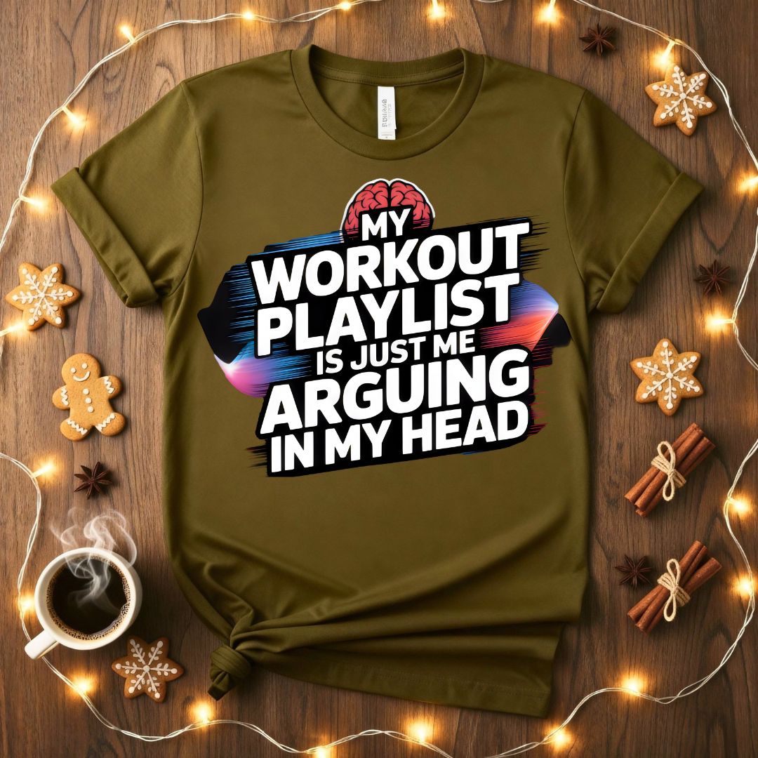 Workout My Playlist Funny Gym Humor T-Shirt