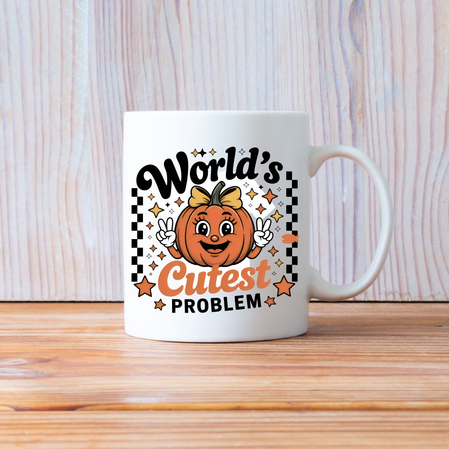 Funny Halloween ceramic mug with meme-inspired design