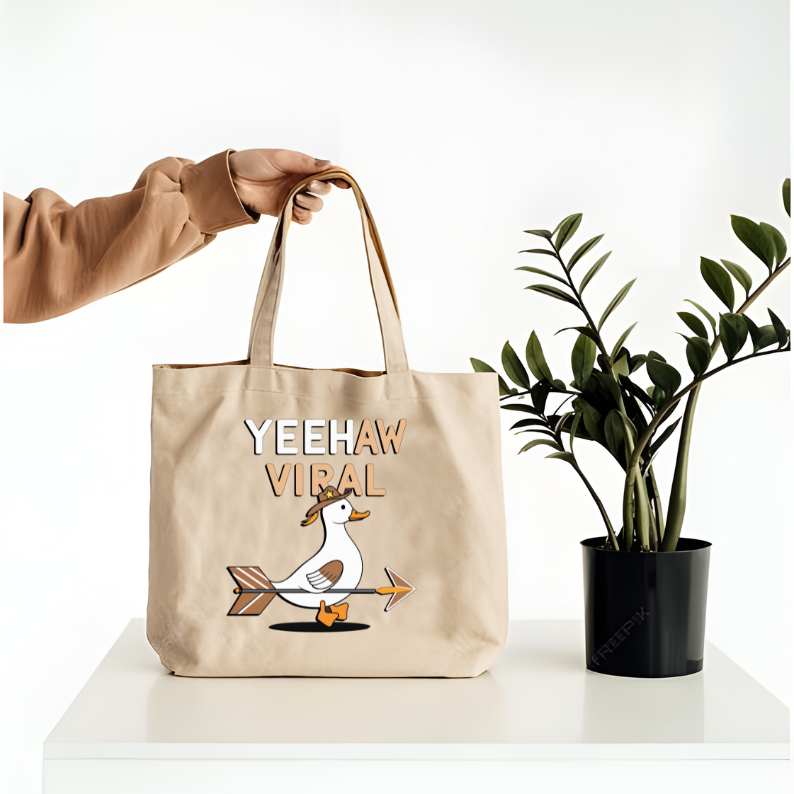 “Yeehaw Viral Tote Bag – Canvas Bag”