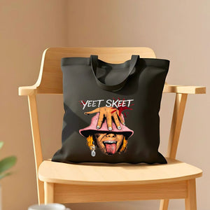Yet Skeet Tote Bag with bold text design