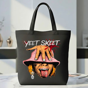 Yet Skeet Tote Bag with bold text design