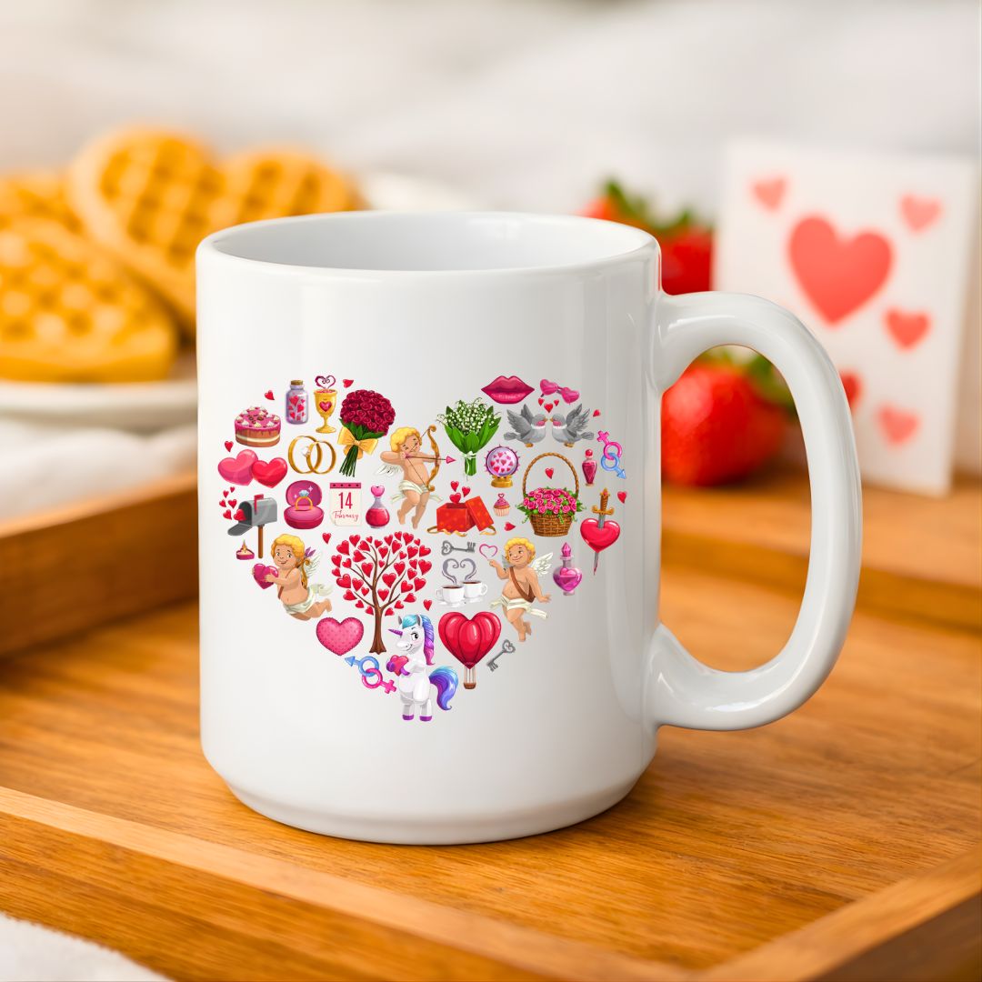 cupid valentines day mug