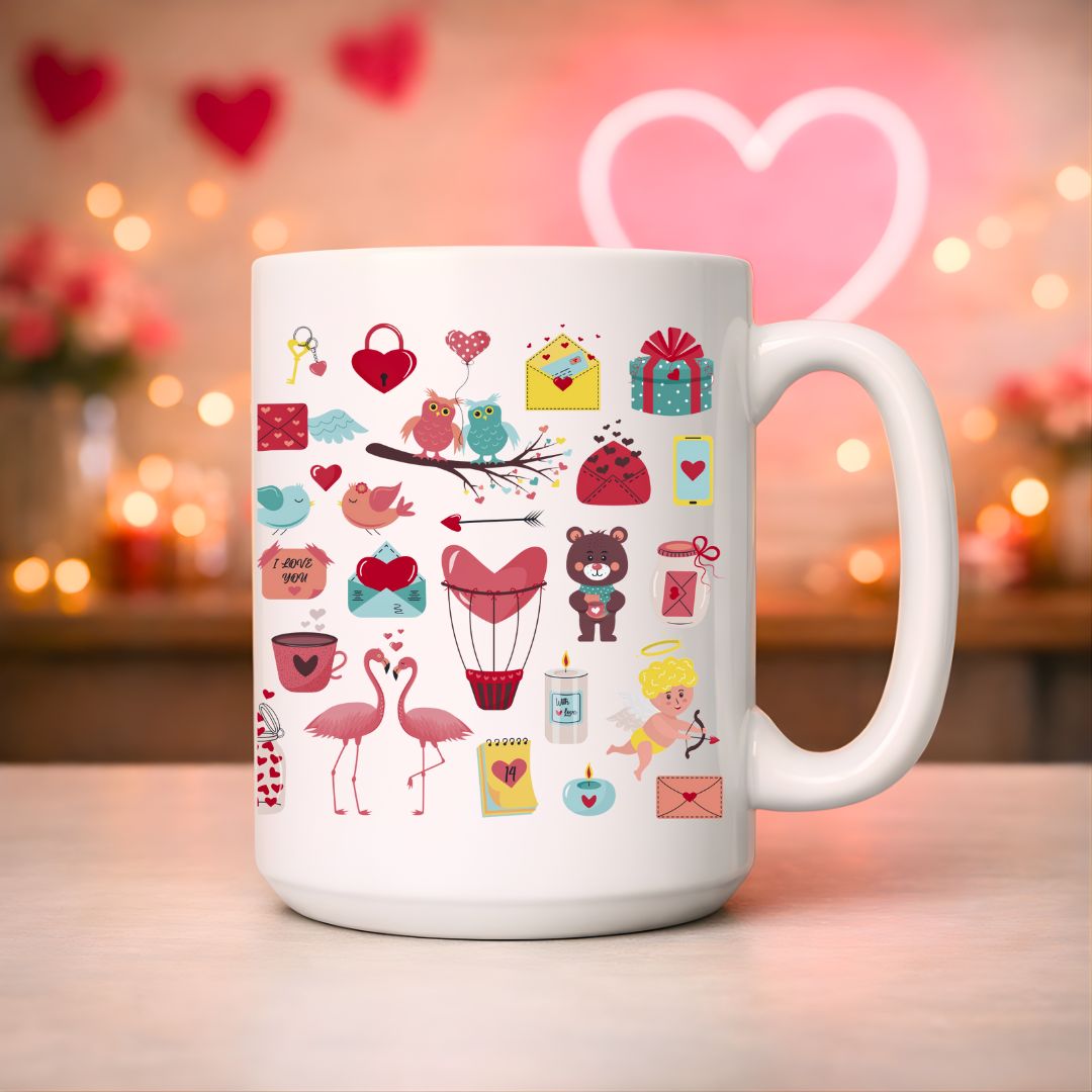 love elements ceramic mug design