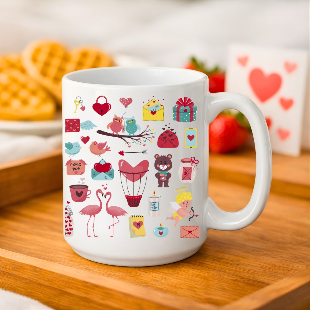 love elements ceramic mug design