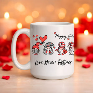 love never retires day ceramic mug love quote