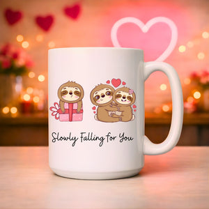slowly falling for you valentine mug