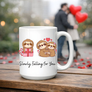 slowly falling for you valentine mug