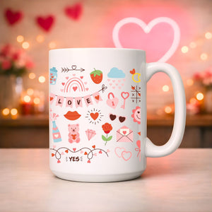 valentines day ceramic mug love