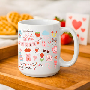 valentines day ceramic mug love