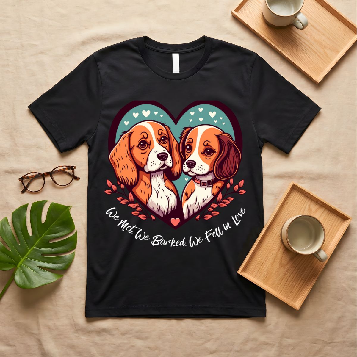 cute romantic dog quote t shirt for couples